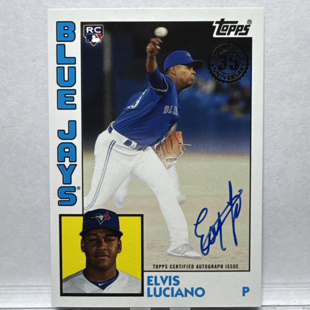 2019 Topps Update 1984 Auto Elvis Luciano #84A-EL Toronto Blue Jays Rookie